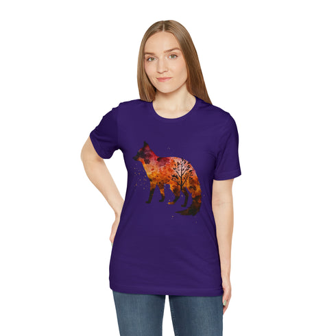 Autumn Fox Silhouette - Short Sleeve Tee